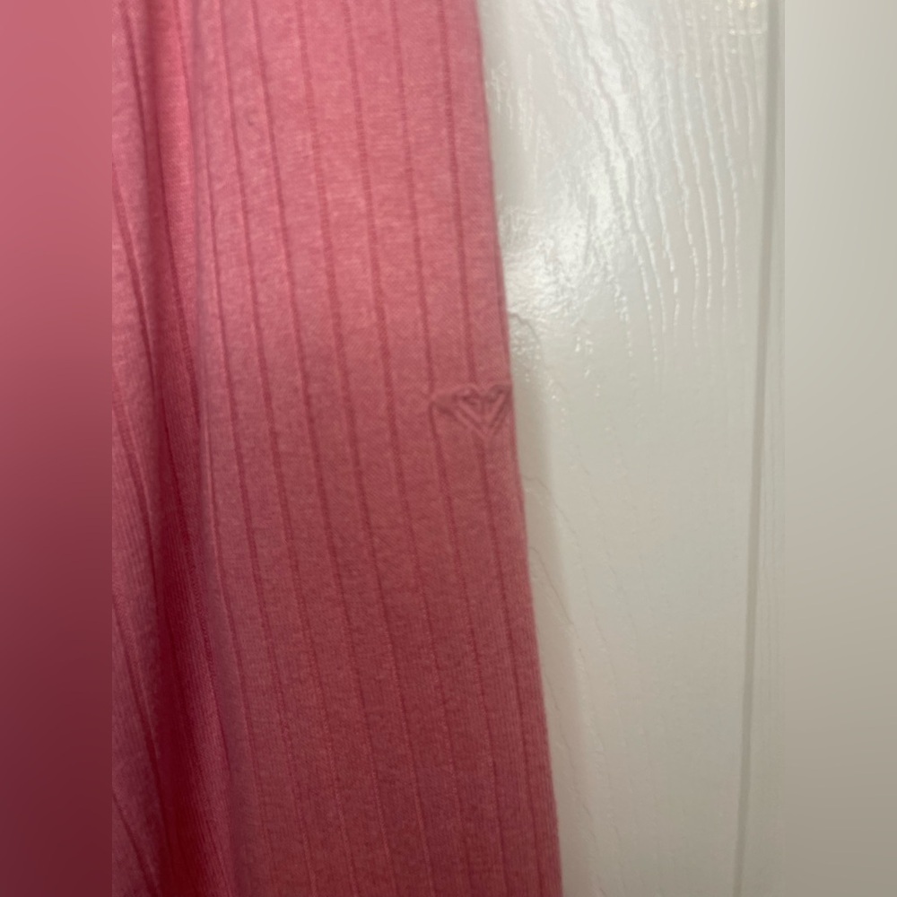 Roxy Y2K Pink Ribbed Wide Leg Lounge Pants Salted Granola Size Small - Picture 2 of 5